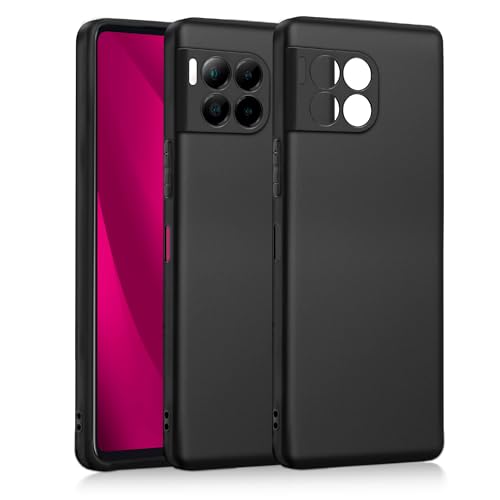 NEWZEROL Hülle Kompatibel für Telekom T Phone 2 Pro, [Kameraschutz] [Ultradünn] [Stoßdämpfung] Kratzfeste Telekom T Phone 2 Pro Schutzhülle aus Weichem TPU-Silikonkautschuk – Schwarz von NEWZEROL