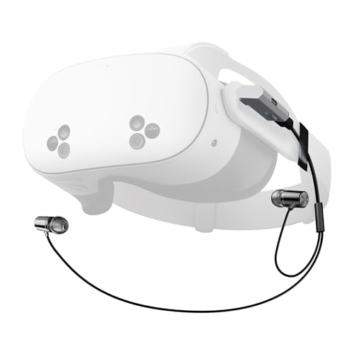 NEWZEROL Kopfhörer + Ladegerät Adapter Typ C In-Ear-Kopfhörer Kompatibel mit Quest 3s,Keine Verzögerung [20V/5A] [USB 3.2/10 Gbit/s] Hochwertige Audio-Kopfhörer Kabelgebundenes Headset– Schwarz von NEWZEROL