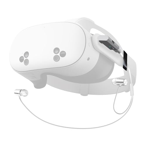 NEWZEROL Kopfhörer + Ladegerät Adapter Typ C In-Ear-Kopfhörer Kompatibel mit Quest 3s,Keine Verzögerung [20V/5A] [USB 3.2/10 Gbit/s] Hochwertige Audio-Kopfhörer Kabelgebundenes Headset –Weiß von NEWZEROL