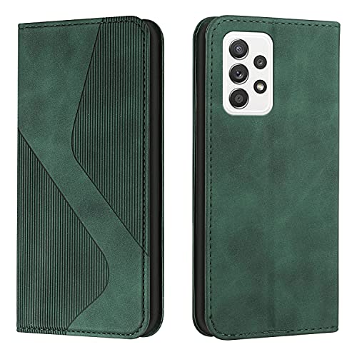 NEXCURIO Handy Hülle für Samsung Galaxy A23 / M23 5G / M13 4G Handyhülle mit Kartenfäch Klapphülle Klappbar Schutzhülle Leder Flip Wallet Case Cover Tasche Handytasche Stoßfeste - Grün von NEXCURIO