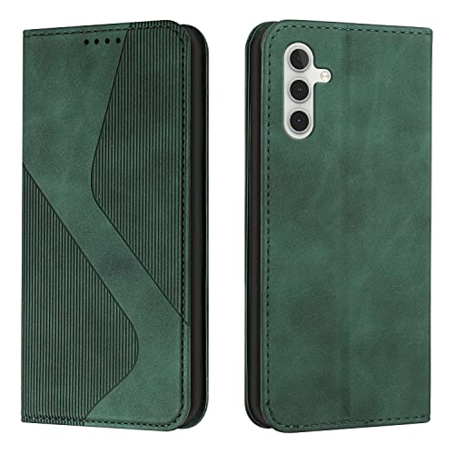 NEXCURIO Handy Hülle für Samsung Galaxy A54 5G Handyhülle mit Kartenfäch Klapphülle Klappbar Schutzhülle Leder Flip Wallet Case Cover Tasche Handytasche Stoßfeste - Grün von NEXCURIO