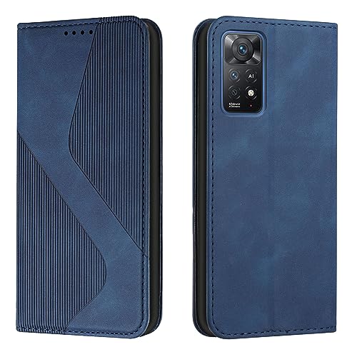 NEXCURIO Handy Hülle für Xiaomi Redmi Note 11 Pro 5G / Note 12 Pro 4G Handyhülle mit Kartenfäch Klapphülle Klappbar Schutzhülle Leder Flip Wallet Case Cover Tasche Handytasche - Blau von NEXCURIO