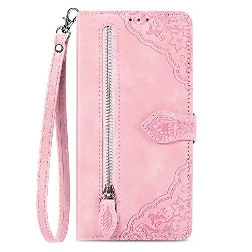 NEXCURIO Handyhülle für Apple iPhone 11 Pro Max Hülle Klappbar mit Kartenfäch Ständer Klapphülle Schutzhülle Leder Wallet Flip Case Cover Tasche Handytasche Stoßfeste - Rosa von NEXCURIO