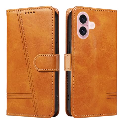 NEXCURIO Handyhülle für Apple iPhone 16 Hülle Klappbar mit Kartenfäch Klapphülle Lederhülle Leder Schutzhülle Wallet Flip Case Cover Handy Tasche Handytasche - Braun NEXCURIO Handyhülle für Apple iPhone 16 Hülle Klappbar mit Kartenfäch Klapphülle Lederhülle Leder Schutzhülle Wallet Flip Case Cover Handy Tasche Handytasche - Braun von NEXCURIO