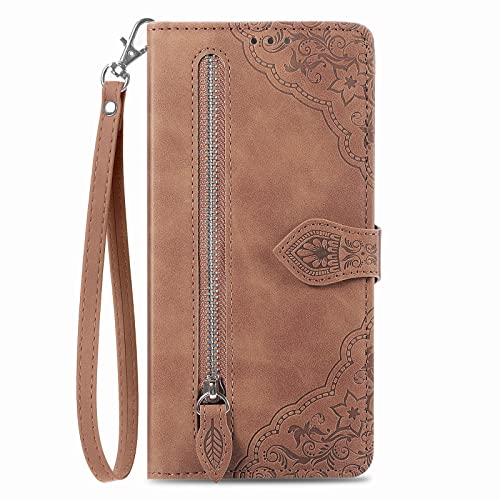 NEXCURIO Handyhülle für Apple iPhone XR Hülle Klappbar mit Kartenfäch Ständer Klapphülle Schutzhülle Leder Wallet Flip Case Cover Tasche Handytasche Stoßfeste - Braun von NEXCURIO