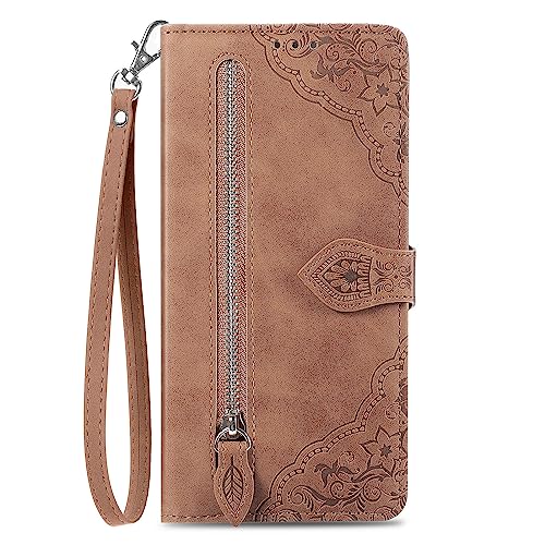 NEXCURIO Handyhülle für Samsung Galaxy A51 / A515F Hülle Klappbar mit Kartenfäch Ständer Klapphülle Schutzhülle Leder Wallet Flip Case Cover Tasche Handytasche Stoßfeste - Braun von NEXCURIO