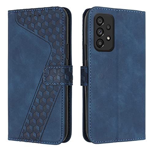 NEXCURIO Handyhülle für Samsung Galaxy A52s / A52 5G Hülle Klappbar mit Kartenfäch Ständer Klapphülle Handy Schutzhülle Wallet Leder Flip Case Cover Tasche Handytasche - Blau von NEXCURIO
