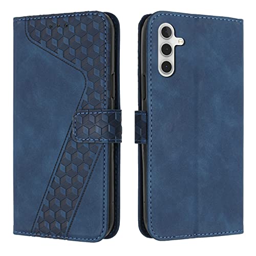 NEXCURIO Handyhülle für Samsung Galaxy A54 5G Hülle Klappbar mit Kartenfäch Ständer Klapphülle Handy Schutzhülle Wallet Leder Flip Case Cover Tasche Handytasche - Blau von NEXCURIO