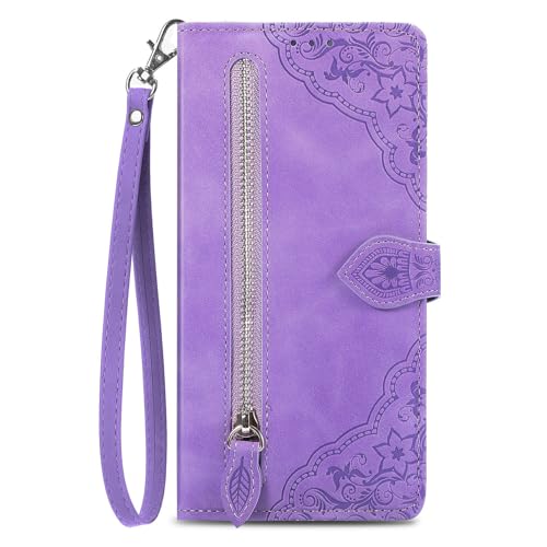 NEXCURIO Handyhülle für Samsung Xcover 7 5G Hülle Klappbar mit Kartenfäch Ständer Klapphülle Schutzhülle Leder Wallet Flip Case Cover Tasche Handytasche Stoßfeste - Violett von NEXCURIO