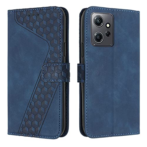 NEXCURIO Handyhülle für Xiaomi Redmi Note 12 4G Hülle Klappbar mit Kartenfäch Ständer Klapphülle Handy Schutzhülle Wallet Leder Flip Case Cover Tasche Handytasche - Blau von NEXCURIO