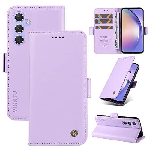 NEXCURIO Hülle für Samsung Galaxy A54 5G Handyhülle Klappbar mit Kartenfäch Klapphülle Leder Lederhülle Schutzhülle Flip Wallet Case Cover Handy Tasche Handytasche - Lila von NEXCURIO