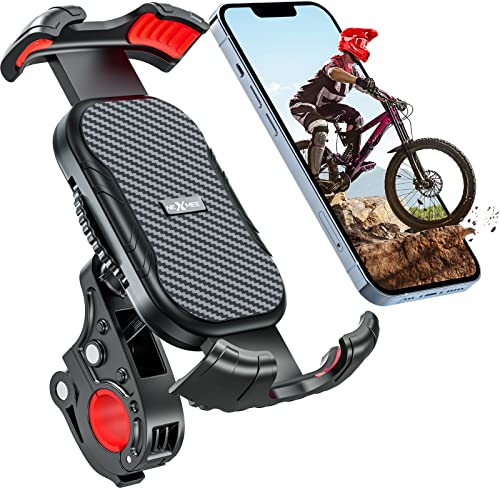 NEXMEE Fahrrad Handyhalterung, [Super Stabil & Extreme Sicherheit] Smartphone Halterung Fahrrad- Universal 360° Drehung Handy Fahrradhalterung für iPhone, Samsung und Alle 4,5-7,0 Zoll Smartphones von NEXMEE