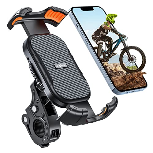 NEXMEE Handyhalterung Fahrrad, [Schutz in Militärqualität] Smartphone Halterung Fahrrad, 360° Drehung Handy Fahrradhalterung für iPhone, Samsung und Alle 4,5-7,0 Zoll Smartphones von NEXMEE