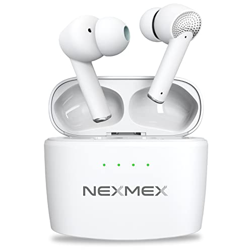 NEXMEX Earbuds Kopfhörer Bluetooth 5.2 In-Ear Kabellos kompatibel mit Google Pixel 8a / 8/8 Pro/Fold / 7a / 7/7 Pro / 6a / 6/6 Pro Hi-Fi Stereo Wireless Headset Anrufe ENC, Farbe:Weiß von NEXMEX