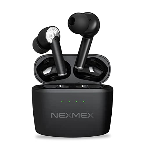 NEXMEX Earbuds Kopfhörer Bluetooth 5.2 In-Ear Kabellos kompatibel mit Samsung Galaxy A55 A35 A15 A25 A13 A14 A22 A23 A24 A32 A33 A34 A42 A52 A53 A54 A72 A73 A04 5G Hi-Fi Stereo Wireless, Farbe:Schwarz von NEXMEX