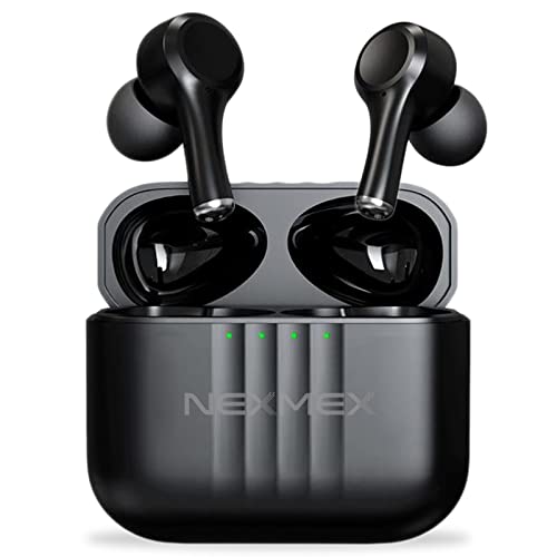 NEXMEX Kopfhörer Earbuds Bluetooth 5.2 In-Ear Kabellos kompatibel mit Google Pixel 8a Fold 8 8 Pro 7a 7 Pro 6a 6 Pro Hi-Fi Stereo Wireless Headset Ladebox Anrufe, Farbe:Schwarz von NEXMEX