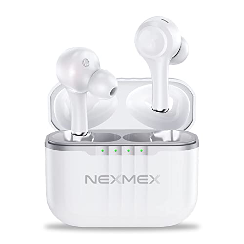 NEXMEX Kopfhörer ANC Earbuds Bluetooth 5.2 In-Ear Kabellos kompatibel mit Samsung Galaxy Z Flip 5 4 3 Fold 5 4 3 2 Hi-Fi Stereo Wireless Noise Cancelling Headset, Farbe:Weiss von NEXMEX