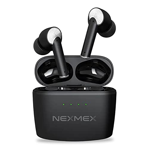 NEXMEX Kopfhörer Bluetooth 5.2 In-Ear Kabellos kompatibel mit Google Pixel Fold 8/8 Pro / 7/7 Pro / 6a / 6/6 Pro Hi-Fi Stereo Wireless Headset Anrufe Geräuschunterdrückung, Farbe:Schwarz von NEXMEX