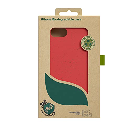 NEXT ONE Eco Case for iPhone SE 2nd Gen and 3rd Gen, iPhone 6/7/8 100% Biodegradable and Compostable | Red von NEXT ONE