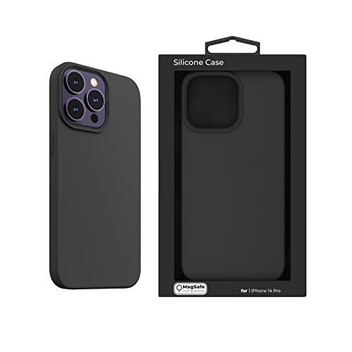 NEXT ONE Silicone Case, Magnetic Wireless Charging, Compatible with iPhone 14 Pro|Black von NEXT ONE