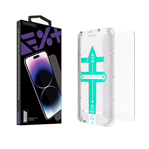 NEXT ONE Tempered Screen protector For iPhone 14 Pro with Easy Install Kit, Scratch-Resistant Tempered Glass, Case-Friendly, HD Clear, 9H Hardness, Cleaning Kit NEXT ONE Tempered Screen protector For iPhone 14 Pro with Easy Install Kit, Scratch-Resistant Tempered Glass, Case-Friendly, HD Clear, 9H Hardness, Cleaning Kit von NEXT ONE