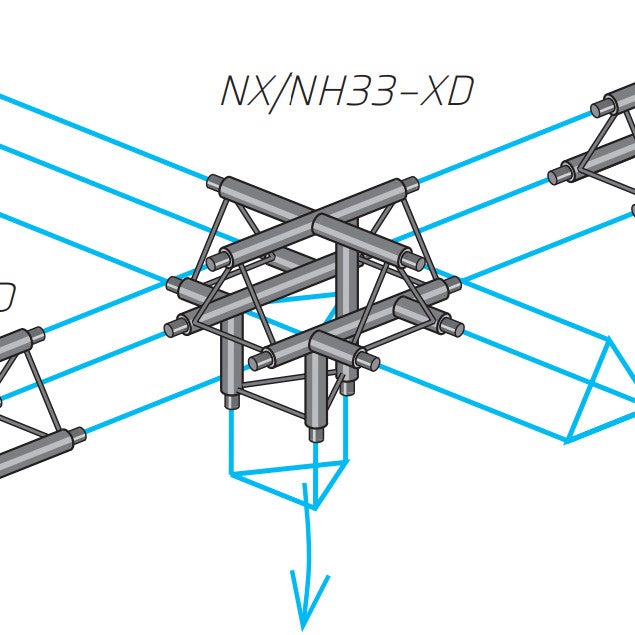 NEXT Truss NH33-XD Horizontal 5-Way X-Section NEXT Truss NH33-XD Horizontal 5-Way X-Section von NEXT Truss