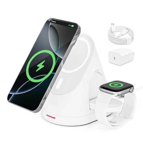 Ladestation für Apple Watch und iPhone, 3 in 1 Induktive Ladestation für iPhone 16 15 14 13 12 Pro Max Serie, für Apple Watch 10/9/Ultra/8/7/6/SE/5/4/3, für AirPods Pro 4 3 2 Ladestation für Apple Watch und iPhone, 3 in 1 Induktive Ladestation für iPhone 16 15 14 13 12 Pro Max Serie, für Apple Watch 10/9/Ultra/8/7/6/SE/5/4/3, für AirPods Pro 4 3 2 von NEZART