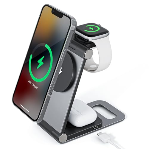 Ladestation für Apple Watch und iPhone, Kompatibel mit iPhone 16 15 14 13 12 Serie, für Apple Watch 10/9/Ultra/8/7/6/SE/5/4/3, für AirPods Pro 4 3 2 Ladestation für Apple Watch und iPhone, Kompatibel mit iPhone 16 15 14 13 12 Serie, für Apple Watch 10/9/Ultra/8/7/6/SE/5/4/3, für AirPods Pro 4 3 2 von NEZART