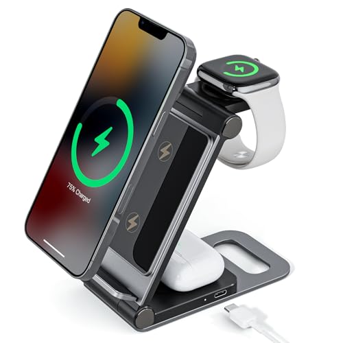 Ladestation für Apple Watch und iPhone, Kompatibel mit iPhone 16 15 14 13 12 Serie, für Apple Watch 10/9/Ultra/8/7/6/SE/5/4/3, für AirPods Pro 4 3 2 Ladestation für Apple Watch und iPhone, Kompatibel mit iPhone 16 15 14 13 12 Serie, für Apple Watch 10/9/Ultra/8/7/6/SE/5/4/3, für AirPods Pro 4 3 2 von NEZART
