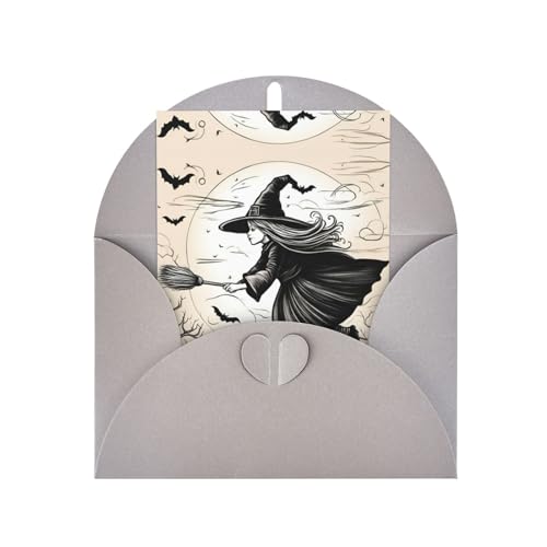 NEZIH Grußkarten für Halloween, Hexe, fliegender Druck, Dankeskarten, für alle Anlässe, Weihnachten, Geburtstag, Jubiläen NEZIH Grußkarten für Halloween, Hexe, fliegender Druck, Dankeskarten, für alle Anlässe, Weihnachten, Geburtstag, Jubiläen von NEZIH