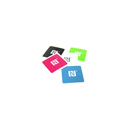 5 NFC Sticker, 25x25mm, NTAG 213, 180 Byte, NFC Logo von NFC21