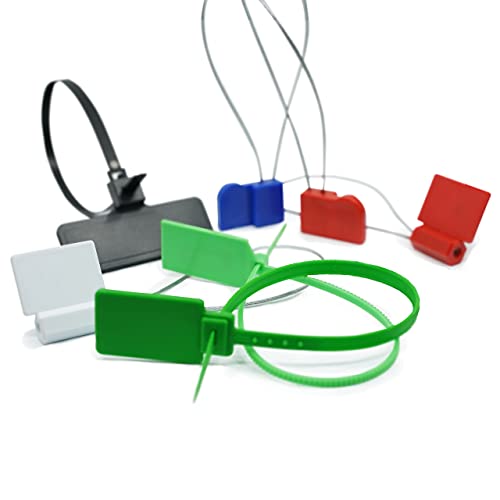 NFC Kabelbinder Starter Kit, teilweise wiederverwendbar, NTAG213, 180 Byte, rot, blau, grün, schwarz, weiß, 7 Stück von NFC21