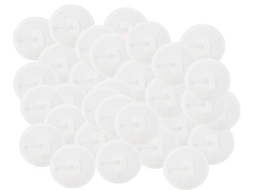 NFC Sticker NTAG215, NFC Aufkleber, 30 mm, rund, weiß, PET, kompatibel mit Amiibo, iPhone iOS Kurzbefehle & HomeKit, Android Apps, 480 Byte nutzbarer Speicher (NDEF) von NFC21