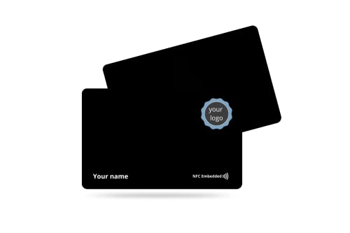 NFC Business PVC ID-Karte (Name & Logo) Schwarz von NFCTAGIFY