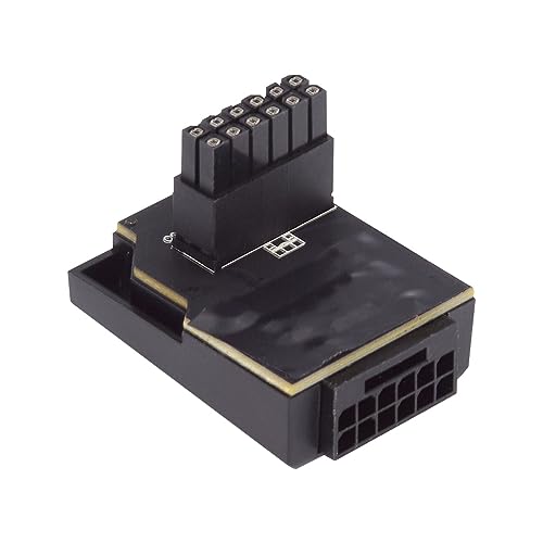 NFHK 12VHPWR ATX3.0 PCI-E 5.0 Power Modular Stecker auf Buchse Adapter Verlängerung Up Angled 90 Grad für 3080 3090TI PSU 16Pin 12+4P Grafikkarte von NFHK