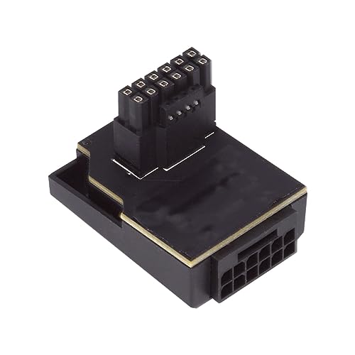 NFHK 12VHPWR ATX3.0 PCI-E 5.0 Power Modular Stecker auf Buchse Adapter Verlängerung nach unten abgewinkelt 90 Grad für 3080 3090TI PSU 16Pin 12+4P Grafikkarte von NFHK
