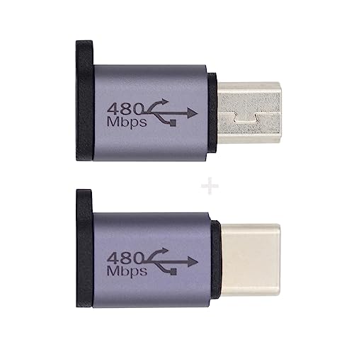 NFHK 2 teile/los USB 2.0 Micro Buchse auf Mini USB Type-C USB-C Stecker Power Adapter 480Mbps Daten mit Kettenlöchern NFHK 2 teile/los USB 2.0 Micro Buchse auf Mini USB Type-C USB-C Stecker Power Adapter 480Mbps Daten mit Kettenlöchern von NFHK