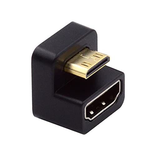 NFHK 360 Grad nach Oben gegenüber U-Form zurück abgewinkelt Mini HDMI 1.4 Stecker auf HDMI Buchse Verlängerungsadapter Konverter von NFHK