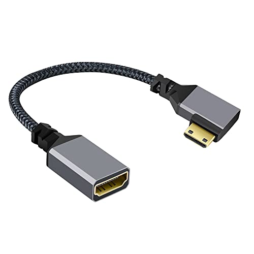 NFHK 4K Typ C Mini HDMI 1.4 Stecker 90 Grad rechtwinklig auf HDMI Buchse Verlängerungskabel für DV MP4 Kamera DC Laptop NFHK 4K Typ C Mini HDMI 1.4 Stecker 90 Grad rechtwinklig auf HDMI Buchse Verlängerungskabel für DV MP4 Kamera DC Laptop von NFHK