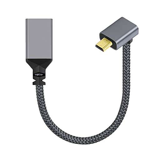 NFHK 4K Typ-D Micro HDMI 1.4 Stecker 90 Grad nach oben abgewinkelt auf HDMI Buchse Verlängerungskabel für DV MP4 Kamera DC Laptop NFHK 4K Typ-D Micro HDMI 1.4 Stecker 90 Grad nach oben abgewinkelt auf HDMI Buchse Verlängerungskabel für DV MP4 Kamera DC Laptop von NFHK