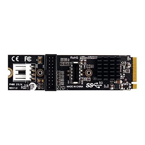 NFHK 5Gbps Type-E USB 3.1 Front Panel Socket & USB 2.0 to NVME NGFF M-Key Express Card VL805 Adapter for Motherboard von NFHK
