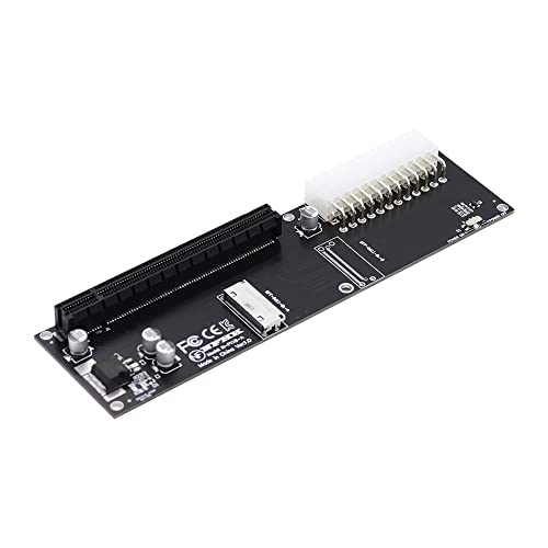 NFHK 8X Oculink SFF-8612 8611 auf PCIE PCI-Express 16x Adapter mit ATX 24pin Power Port für Mainboard Grafikkarte, NF-SF-066 von NFHK
