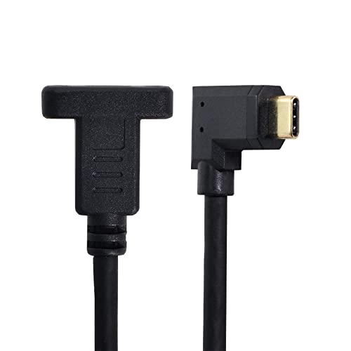 NFHK 90 Grad links und rechts abgewinkeltes USB-C-USB-3.1-Typ-C-Stecker auf Buchse, Verlängerungsdatenkabel, 30 cm von NFHK