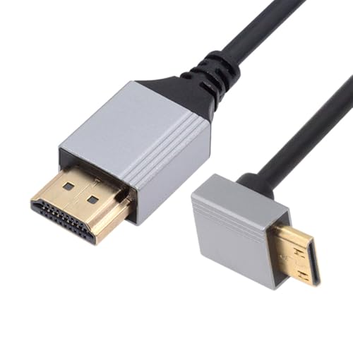NFHK 90 Grad nach oben abgewinkeltes Mini-HDMI 2.1-Ultradünnes HDTV-Kabel 8K 4K Hyper Super Flexible Slim Cord Typ A auf Typ C für Kamera HDTV 50 cm NFHK 90 Grad nach oben abgewinkeltes Mini-HDMI 2.1-Ultradünnes HDTV-Kabel 8K 4K Hyper Super Flexible Slim Cord Typ A auf Typ C für Kamera HDTV 50 cm von NFHK