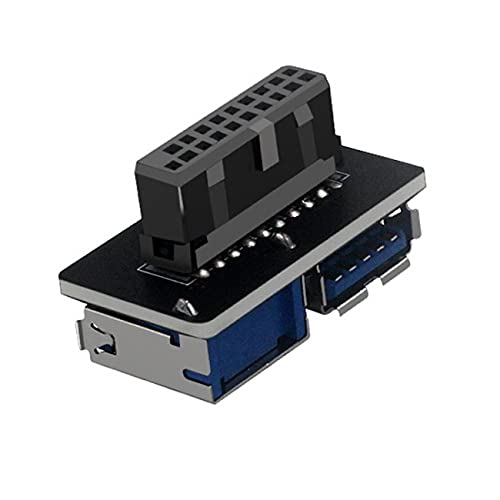 NFHK Dual USB 3.0 A Typ Buchse auf Motherboard 20/19 Pin Box Header Slot Adapter PCBA Flat Type von NFHK