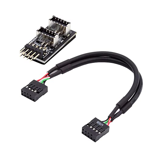 NFHK Dual USB 3.1 Frontpanel Buchse Key-A Type-E auf USB 2.0 9Pin 10Pin Mainboard Header Stecker Kabel Verlängerungsadapter NFHK Dual USB 3.1 Frontpanel Buchse Key-A Type-E auf USB 2.0 9Pin 10Pin Mainboard Header Stecker Kabel Verlängerungsadapter von NFHK