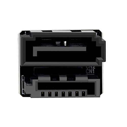 NFHK Einzelne SATA 7-polige Buchse auf 7-poligen Stecker, 360 Grad abgewinkelter Adapter für Desktops, SSD, HDD, Mainboard, Motherboard von NFHK