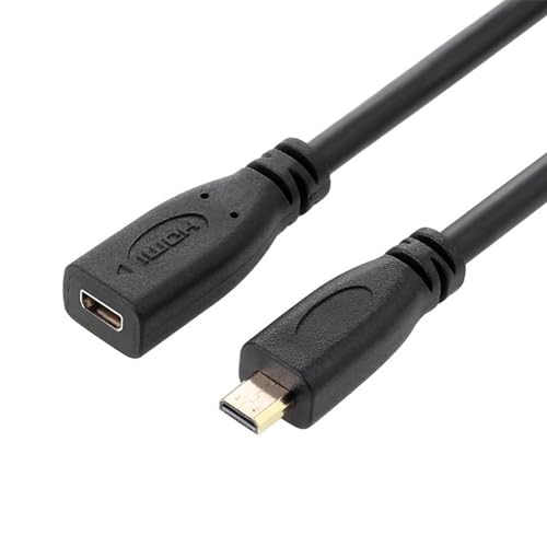 NFHK HDMI 1.4 D Typ Micro HDMI Stecker auf Micro HDMI Buchse M/F Verlängerungskabel 30 cm von NFHK