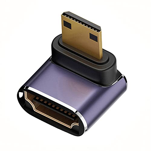 NFHK HDMI 2.1 Buchse auf Mini-HDMI-Stecker, UHD-Verlängerung, Gold-Konverter-Adapter, unterstützt 8 K 60 Hz HDTV von NFHK