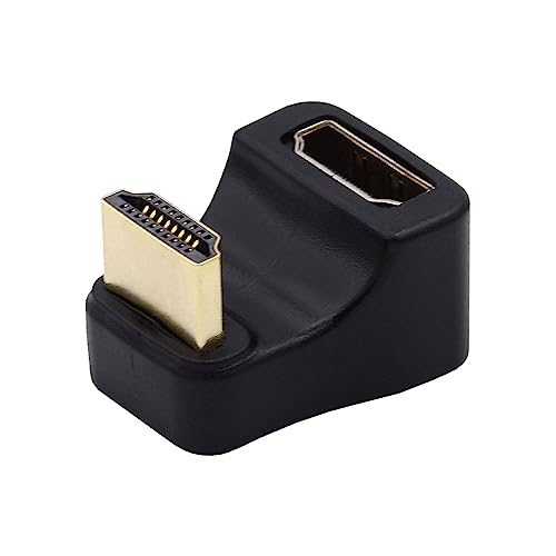 NFHK HDMI-Stecker Typ A auf HDMI-Buchse, 360 Grad nach unten gegenüberliegend, U-Form, abgewinkelter Verlängerungsadapter, Konverter NFHK HDMI-Stecker Typ A auf HDMI-Buchse, 360 Grad nach unten gegenüberliegend, U-Form, abgewinkelter Verlängerungsadapter, Konverter von NFHK